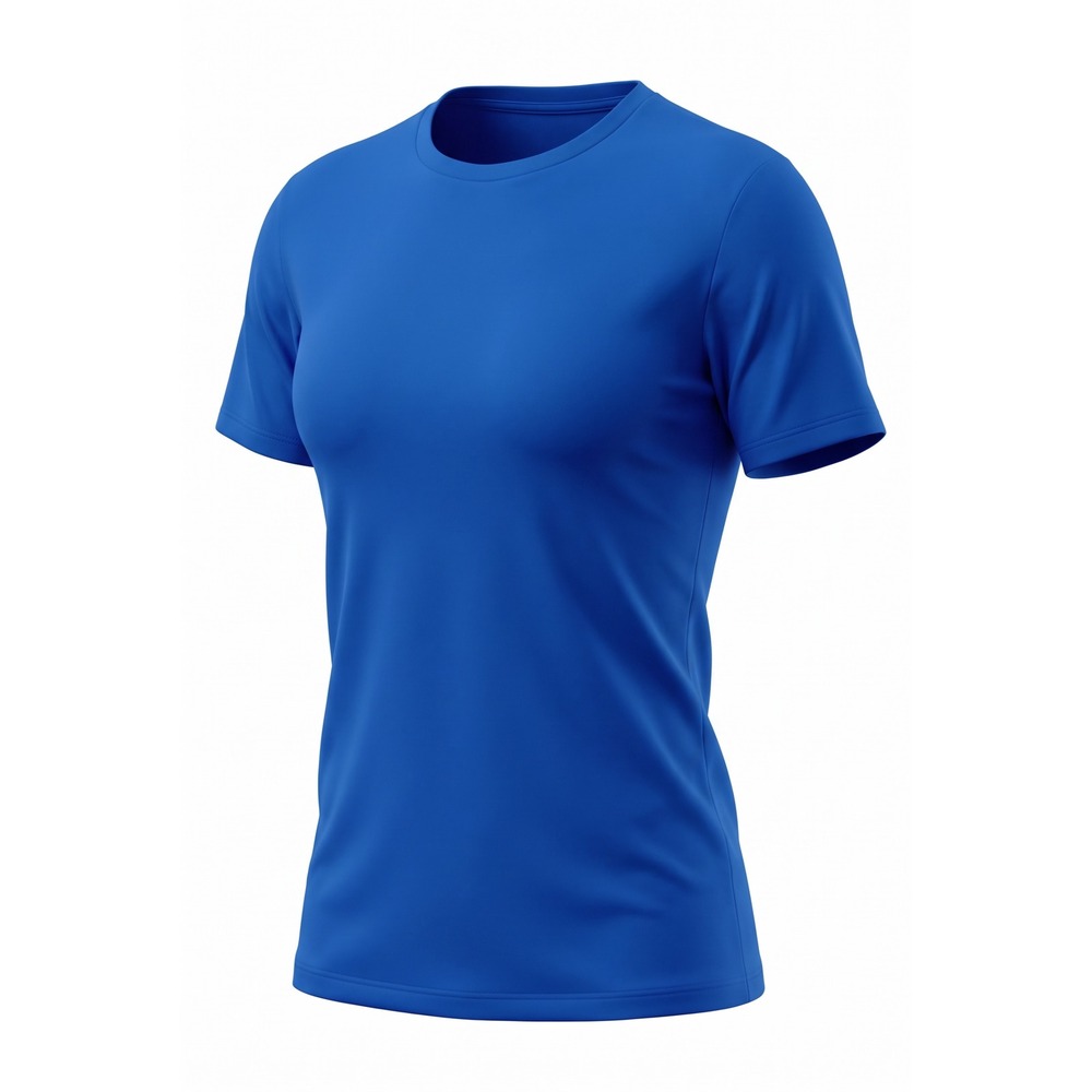 SHEIN Curve Royal Blue Open‎ Back Short Sleeve T-Shirt Plus Size 2XL Crewneck